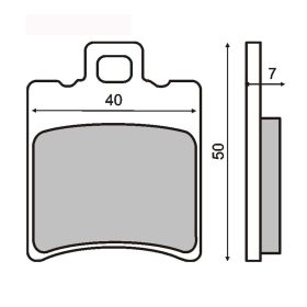 Plaquettes frein moto RMS 225100190