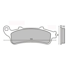 Plaquettes frein moto RMS 225100340