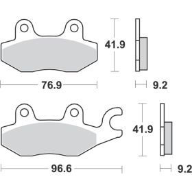 Plaquettes frein moto RMS 22510035
