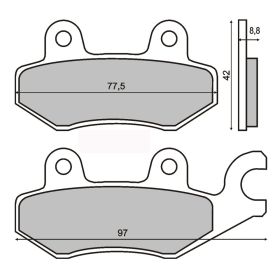 Plaquettes frein moto RMS 225100350