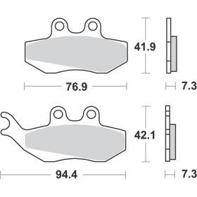 Plaquettes frein moto RMS 22510036