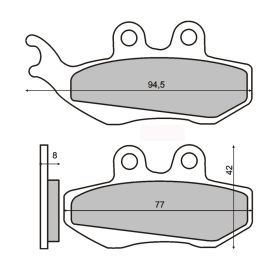 PLAQUETTES FREIN MOTO RMS 225100360
