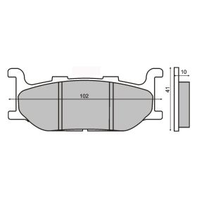 PLAQUETTES FREIN MOTO RMS 225100400