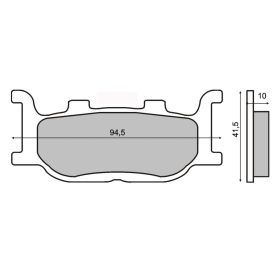 Plaquettes frein moto RMS 225100410