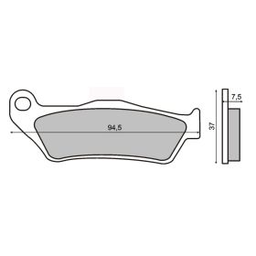 Plaquettes frein moto RMS 225100430