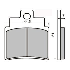 PLAQUETTES FREIN MOTO RMS 225100500