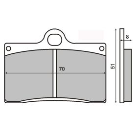 Plaquettes frein moto RMS 225100520