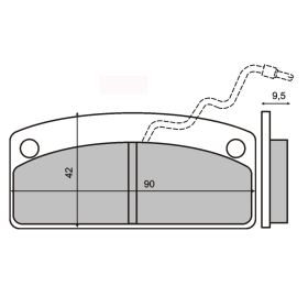 Plaquettes frein moto RMS 225100540