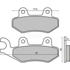 PLAQUETTES FREIN MOTO RMS 225100580