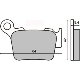 Plaquettes frein moto RMS 225100750