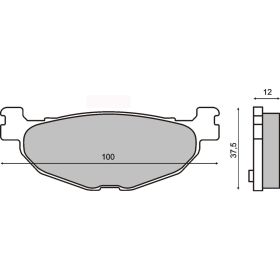 Plaquettes frein moto RMS 225100800