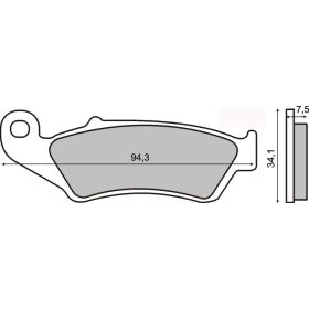 Plaquettes frein moto RMS 225100920