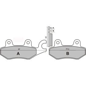 Plaquettes frein moto RMS 225101070