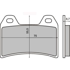 PLAQUETTES FREIN MOTO RMS 225101100