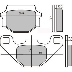 PLAQUETTES FREIN MOTO RMS 225101200