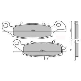PLAQUETTES FREIN MOTO RMS 225101240