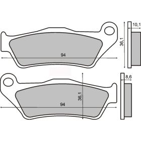 PLAQUETTES FREIN MOTO RMS 225101380