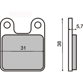 PLAQUETTES FREIN MOTO RMS 225101400