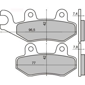 PLAQUETTES FREIN MOTO RMS 225101420