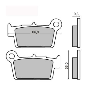 PLAQUETTES FREIN MOTO RMS 225101450