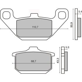 Plaquettes frein moto RMS 225101490