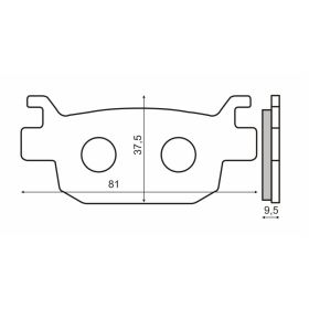 PLAQUETTES FREIN MOTO RMS 225102560
