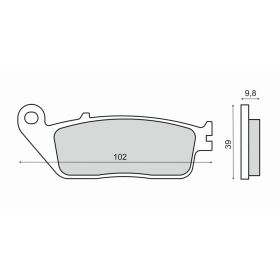 PLAQUETTES FREIN MOTO RMS 225102640