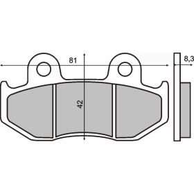 Plaquettes frein moto RMS 225102650