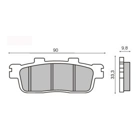 Plaquettes frein moto RMS 225102760