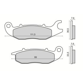 PLAQUETTES FREIN MOTO RMS 22510280