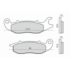 PLAQUETTES FREIN MOTO RMS 225102820
