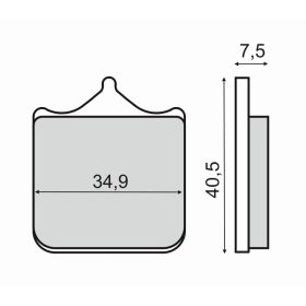Plaquettes frein moto RMS 225102860