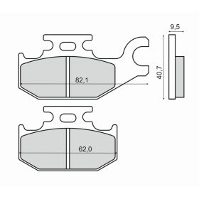 PLAQUETTES FREIN MOTO RMS 225102870