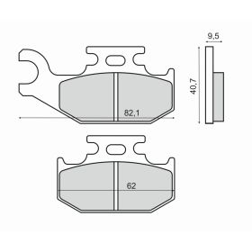 PLAQUETTES FREIN MOTO RMS 225102890