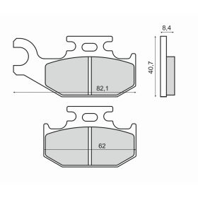 PLAQUETTES FREIN MOTO RMS 225102900