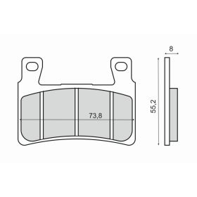 Plaquettes frein moto RMS 225102910