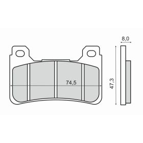 PLAQUETTES FREIN MOTO RMS 225102950