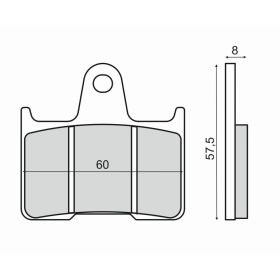 PLAQUETTES FREIN MOTO RMS 225103110