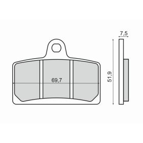 Plaquettes frein moto RMS 225103160