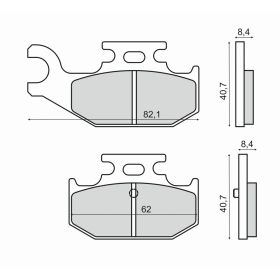 PLAQUETTES FREIN MOTO RMS 225103180