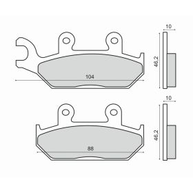 PLAQUETTES FREIN MOTO RMS 225103200