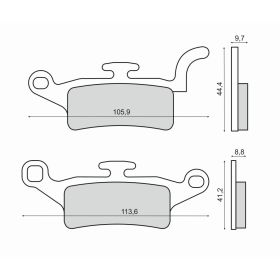 PLAQUETTES FREIN MOTO RMS 225103250