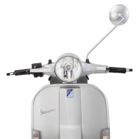 Miroir gauche standard RMS 100 mm chrome avec barre de 270 mm homologation européenne