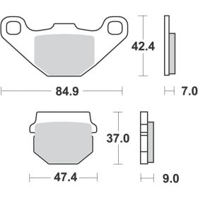 PLAQUETTES FREIN MOTO RMS 647171