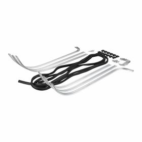 Set listelli pedana alluminio e gomma argento/nero con accessori inclusi