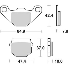 SBS 102CT Carbon Compound Bremsbeläge Paar
