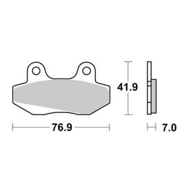 Plaquettes de frein SBS 103HM paire composé organique pour GARELLI