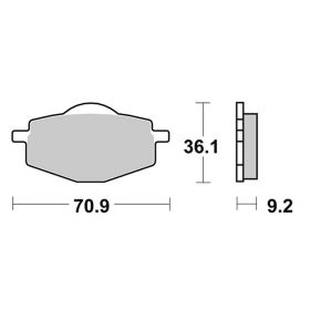Plaquettes de frein SBS 107HM paire composé organique