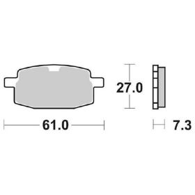 Kit de plaquettes de frein SBS 111HF en composé céramique