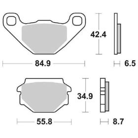 Kit de plaquettes de frein en céramique SBS 113HF